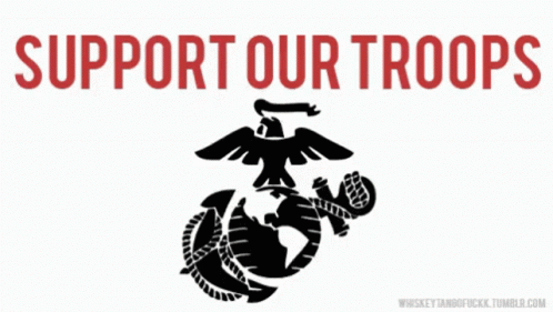 Support Our Troops Red Marine Corps GIF