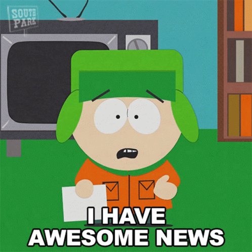 I Have Awesome News Kyle Broflovski GIF - I Have Awesome News Kyle Broflovski South Park GIFs