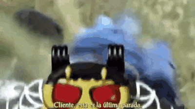 a cartoon character is wearing sunglasses and says " cliente " in spanish