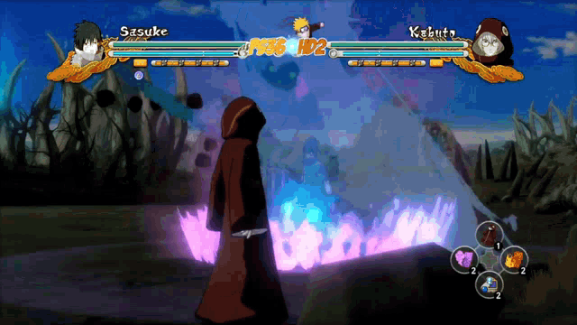 sasuke and kabuto are playing a video game and sasuke has 102 points