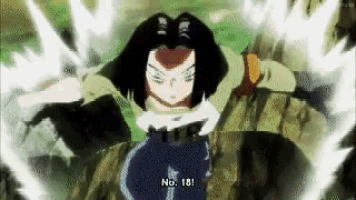 a cartoon character is fighting another character and says no 18 .