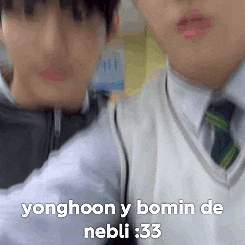 yonghoon y bomin de nebli : 33 is written in white letters on a black background