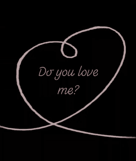 a drawing of a heart with the words do you love me on it