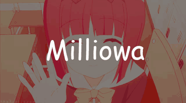 a picture of a girl with the word milliowa written on it