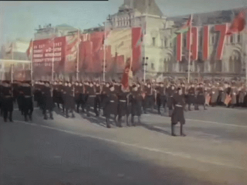 Soviet Soldier Flags Soviet Soldier March GIF