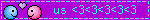 a purple background with a pink and blue smiley face and the words us