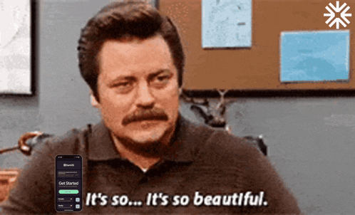 a man with a mustache says it 's so ... it 's so beautiful ..