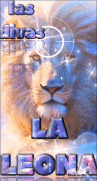 a picture of a lion with the words las divas la leona on it