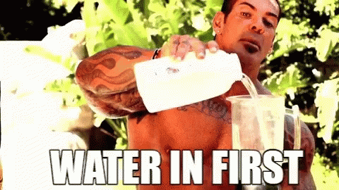 Rich Piana Water In First GIF - Rich Piana Water In First Protein Shake GIFs