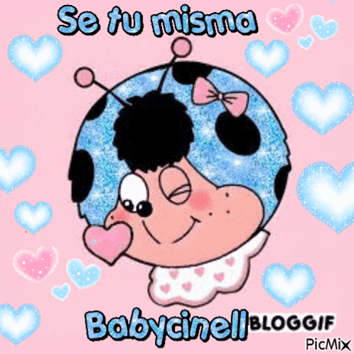 a ladybug with hearts around it and the words se tu misma