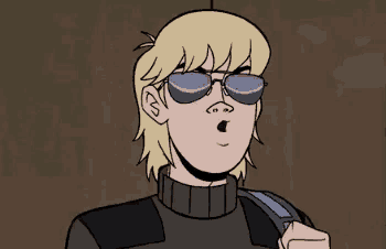 a cartoon of a man wearing sunglasses and a black vest