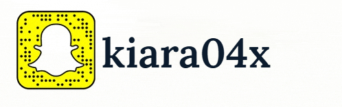 a logo for kiara04x with a snapchat icon