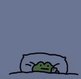 a cartoon drawing of a person laying in bed