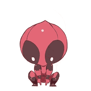a cartoon of deadpool with his arms outstretched