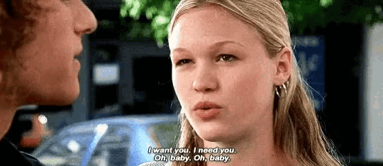 Julia Stiles I Want You I Need You Oh Baby GIF