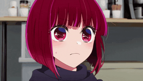 a girl with red hair and blue eyes is wearing a black scarf