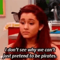 Ariana Grande Pretend To Be Pirates GIF