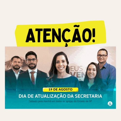 a group of people are standing in front of a sign that says atencion