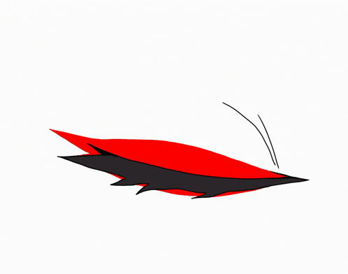a drawing of a person 's eye with a red center