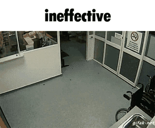 a picture of a hospital with the word ineffective on top
