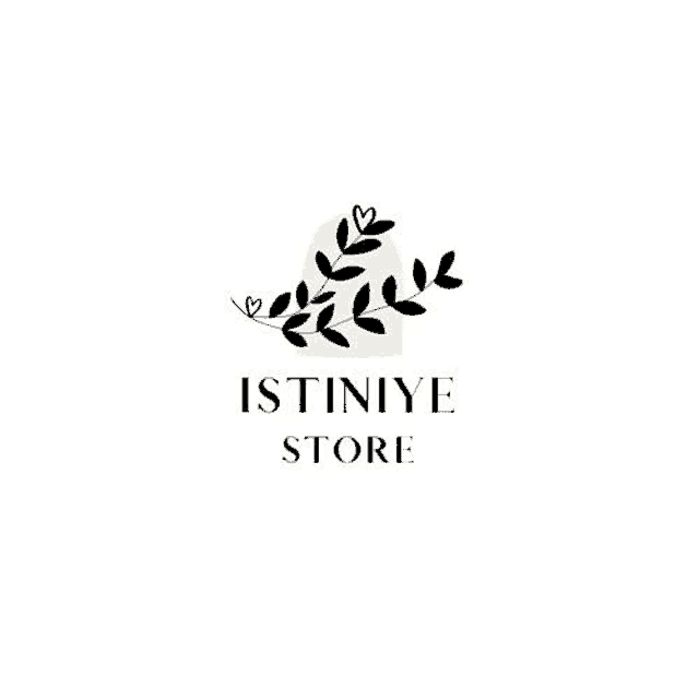 a black and white logo with leaves and a heart on a white background for a store .