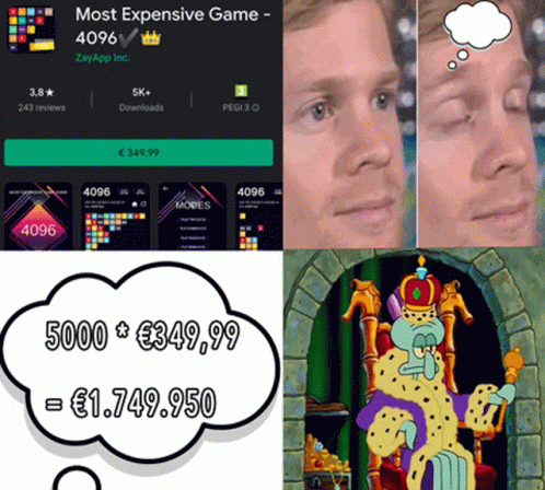 Squidward Most Expensive Game GIF - Squidward Most Expensive Game King GIFs