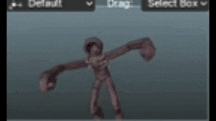 a cartoon character with a hood and boxing gloves standing in front of a select box