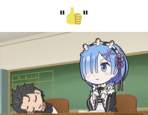 a cartoon of a girl giving a thumbs up sign
