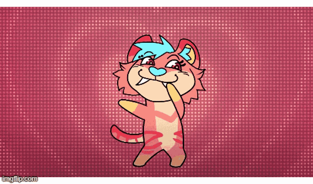 a cartoon drawing of a cat with a pink background says imgflip.com at the bottom