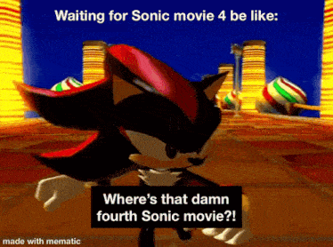 shadow the hedgehog is talking about a sonic movie