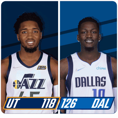 two basketball players from the dallas jazz and utah jazz