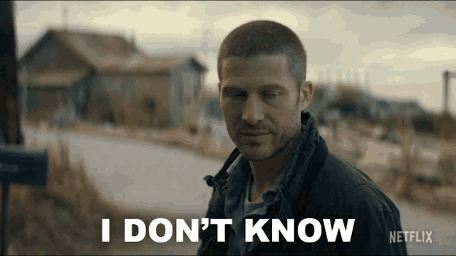 a man says i don 't know in front of a netflix sign
