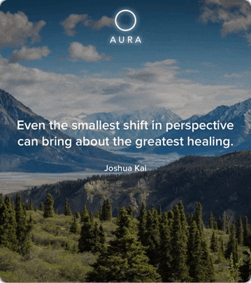 a poster with a quote by joshua kai with mountains in the background
