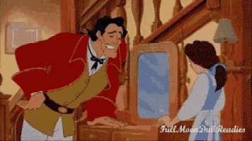 a cartoon of a man and a girl with full moon duff readies on the bottom
