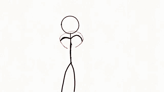 a red silhouette of a person 's feet on a white background