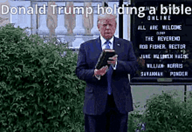Trump Bible GIF - Trump Bible Fake Christian GIFs