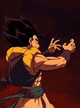 a cartoon character is standing in a dark room holding a ball in his hand .
