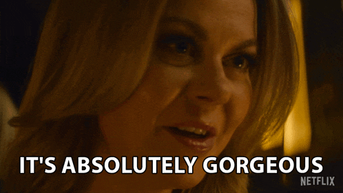 a woman says it 's absolutely gorgeous in a netflix advertisement