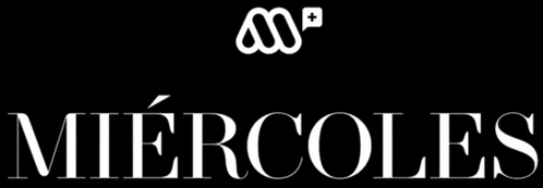 a black background with the word miercoles in white