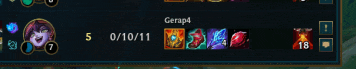 a screenshot of a league of legends game showing a score of 5 to 0