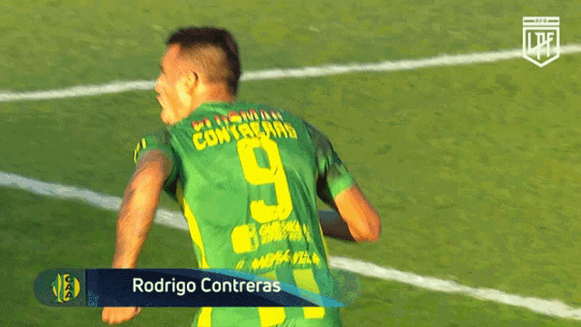 a soccer player with the name rodrigo on the bottom
