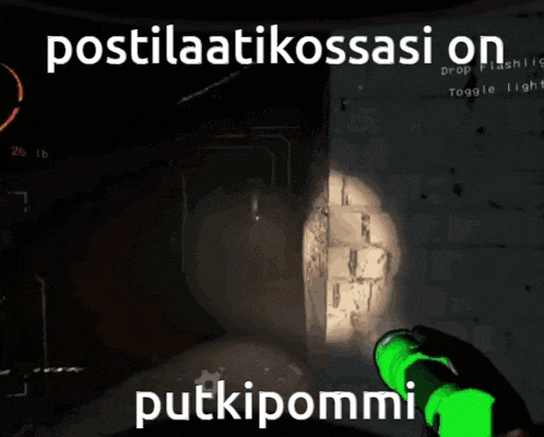 a screenshot of a video game with the words " postilaatikkosasi on "