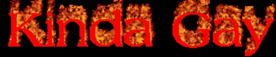 the word kinda gay is on fire