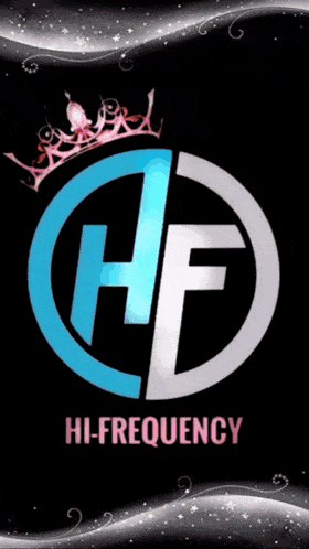 a hi-frequency logo with a crown on top