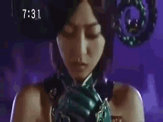 a close up of a woman 's face with the time 7:31