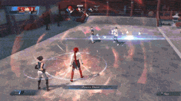 a screenshot of a video game with the word phoenix dance at the bottom