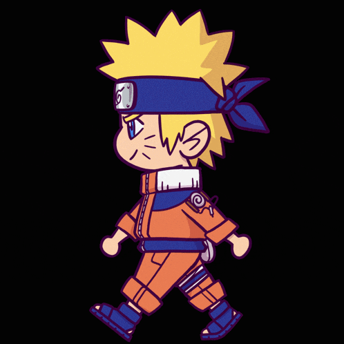 a cartoon drawing of naruto with a headband on