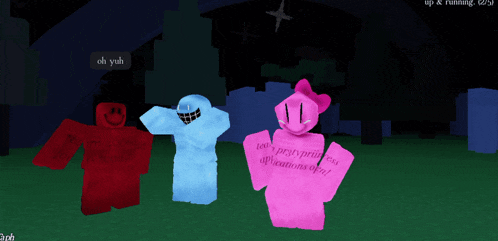 a screenshot of a video game that says oh yuh on the bottom