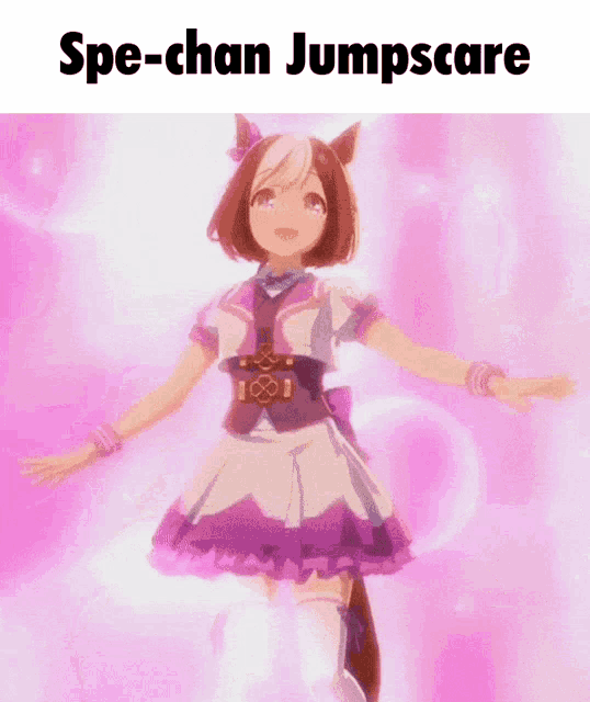 a picture of a girl with the words spe-chan jumpscare below her