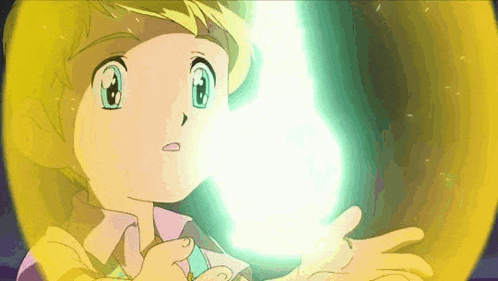 a cartoon character is holding a light in his hand .